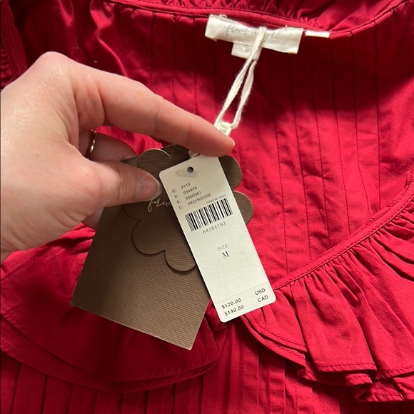 Red Ruffled Women's Top - Picture 3 of 5